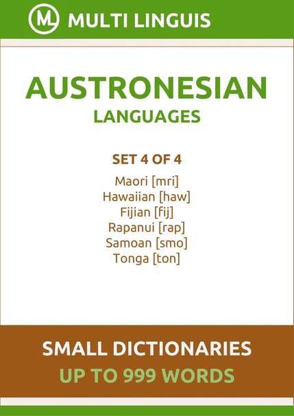 Austronesian Languages (Small Dictionaries, Set 4 of 4) - Please scroll the page down!